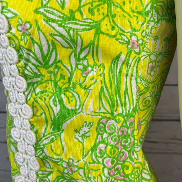 NWOT Lilly Pulitzer Liz Shift Dress Sweet Tarty in Crazy Cat House Print Size 00 - Picture 5 of 12